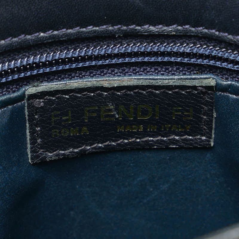 Fendi Fendi Fendi Leather Shoulder Bag Navy Leather Crossbody Bag in Very Good Condition Size ONE SIZE - 8 Thumbnail