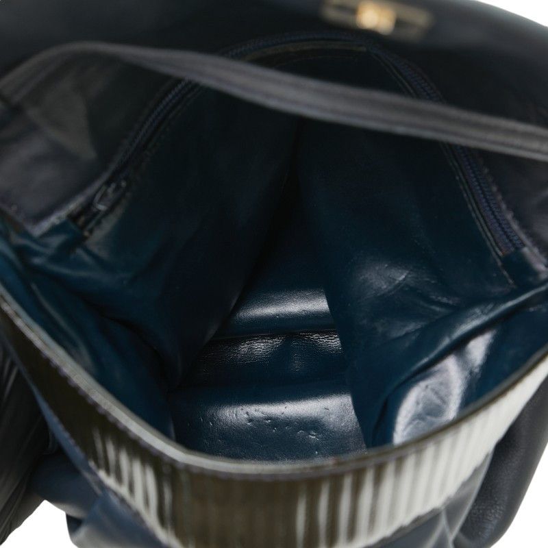 Fendi Fendi Fendi Leather Shoulder Bag Navy Leather Crossbody Bag in Very Good Condition Size ONE SIZE - 6 Thumbnail