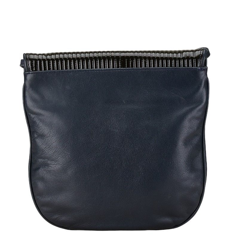 Fendi Fendi Fendi Leather Shoulder Bag Navy Leather Crossbody Bag in Very Good Condition Size ONE SIZE - 3 Thumbnail