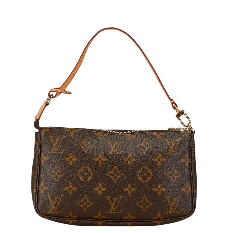 Louis Vuitton Louis Vuitton Louis Vuitton Monogram Pochette Accessoires Handbag M51980 Brown PVC Leather Canvas Clutch Bag M51980 in Very Good Condition Size ONE SIZE - 3 Thumbnail