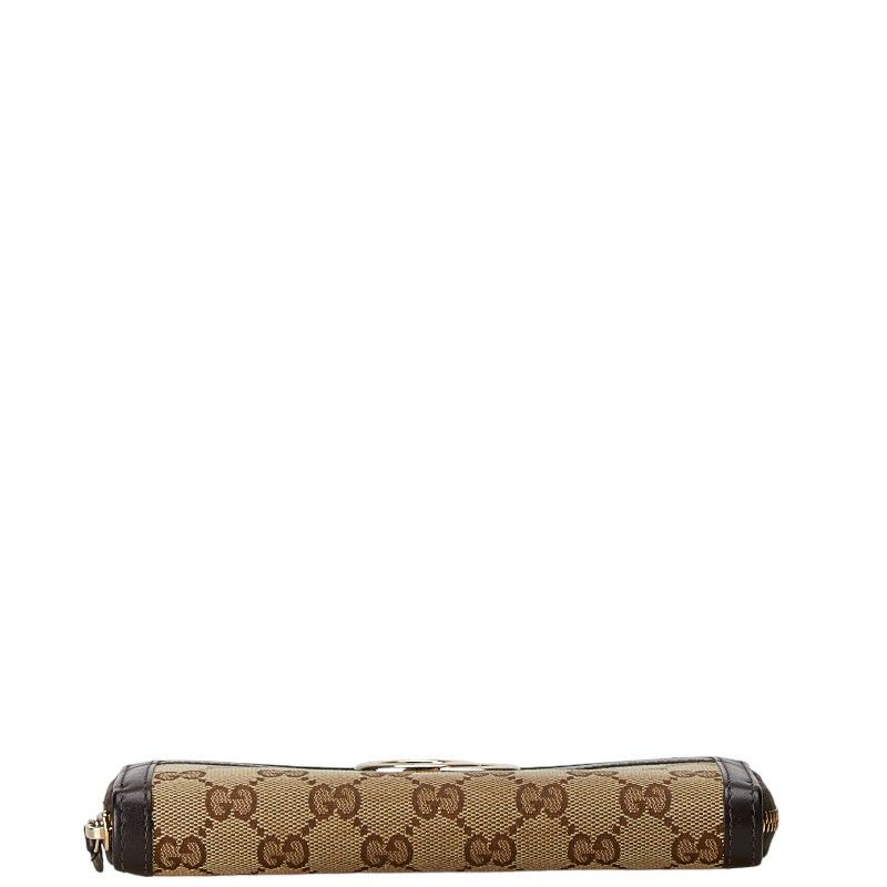 Gucci Gucci Gucci GG Canvas Interlocking G Long Wallet 308012 Beige Brown Canvas Long Wallet 308012 in Very Good Condition Size ONE SIZE - 4 Thumbnail