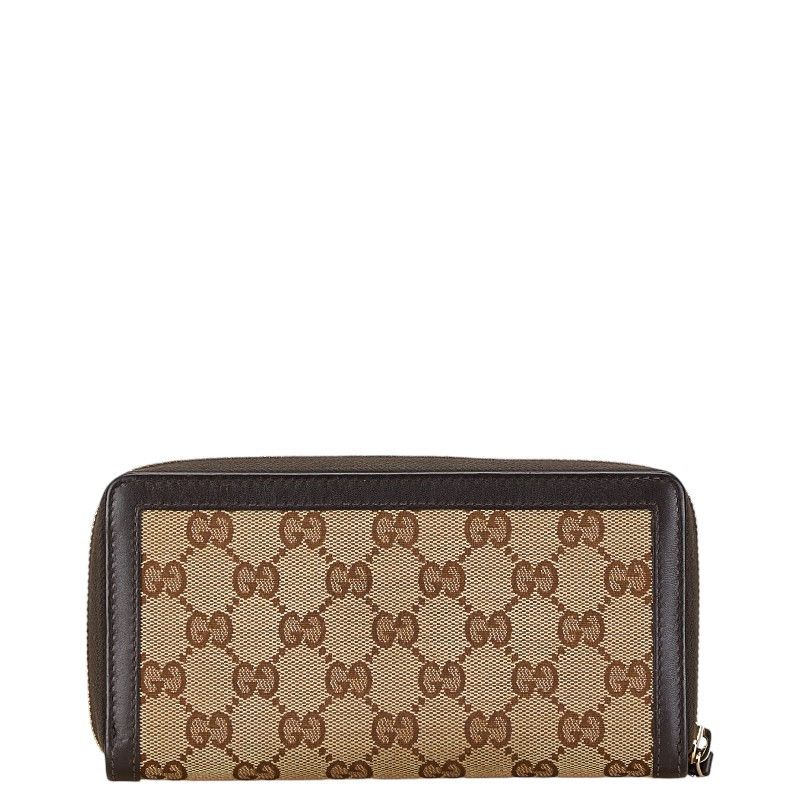 Gucci Gucci Gucci GG Canvas Interlocking G Long Wallet 308012 Beige Brown Canvas Long Wallet 308012 in Very Good Condition Size ONE SIZE - 3 Thumbnail