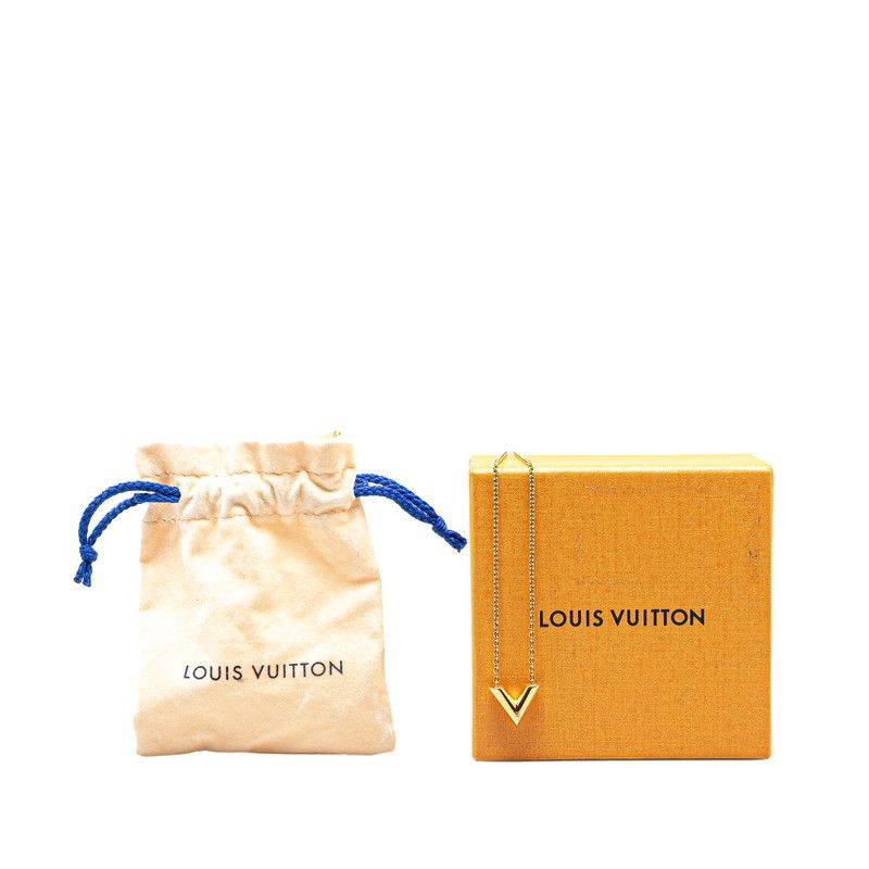 Louis Vuitton Louis Vuitton Louis Vuitton Essential V Necklace M61083 Gold Plated Metal Necklace M61083 in Very Good Condition Size ONE SIZE - 6 Thumbnail