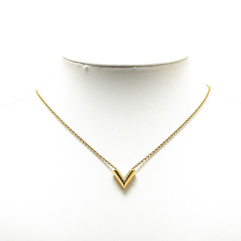 Louis Vuitton Louis Vuitton Louis Vuitton Essential V Necklace M61083 Gold Plated Metal Necklace M61083 in Very Good Condition Size ONE SIZE - 7 Thumbnail