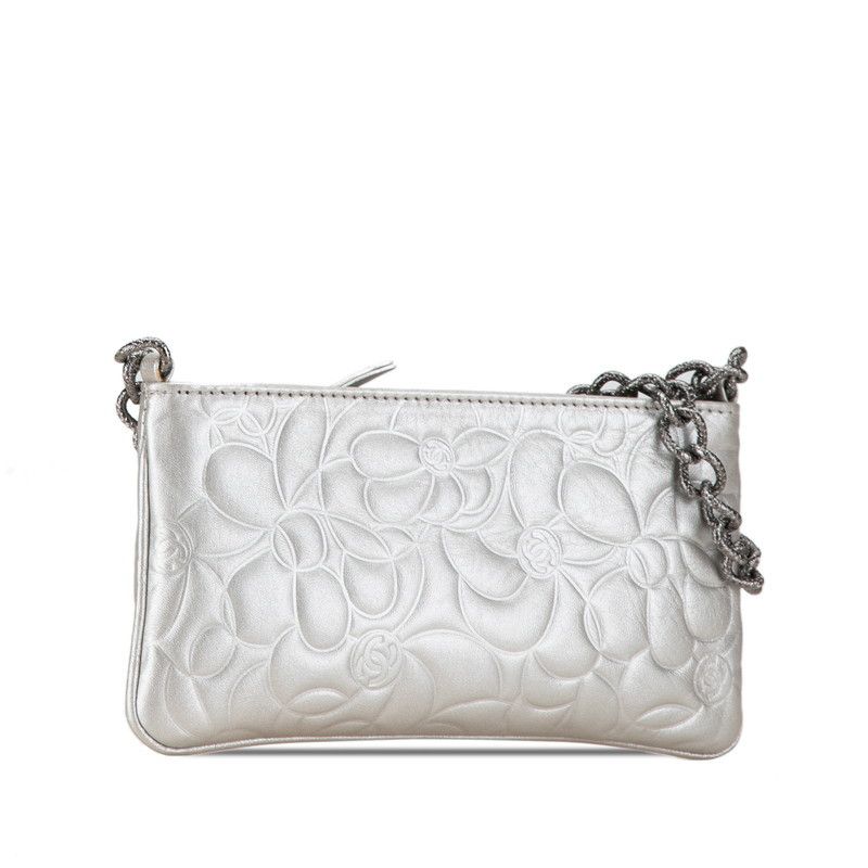Chanel Chanel Chanel Camellia Chain Leather Handbag Leather Handbag 8番台 in Very Good Condition Size ONE SIZE - 2 Thumbnail