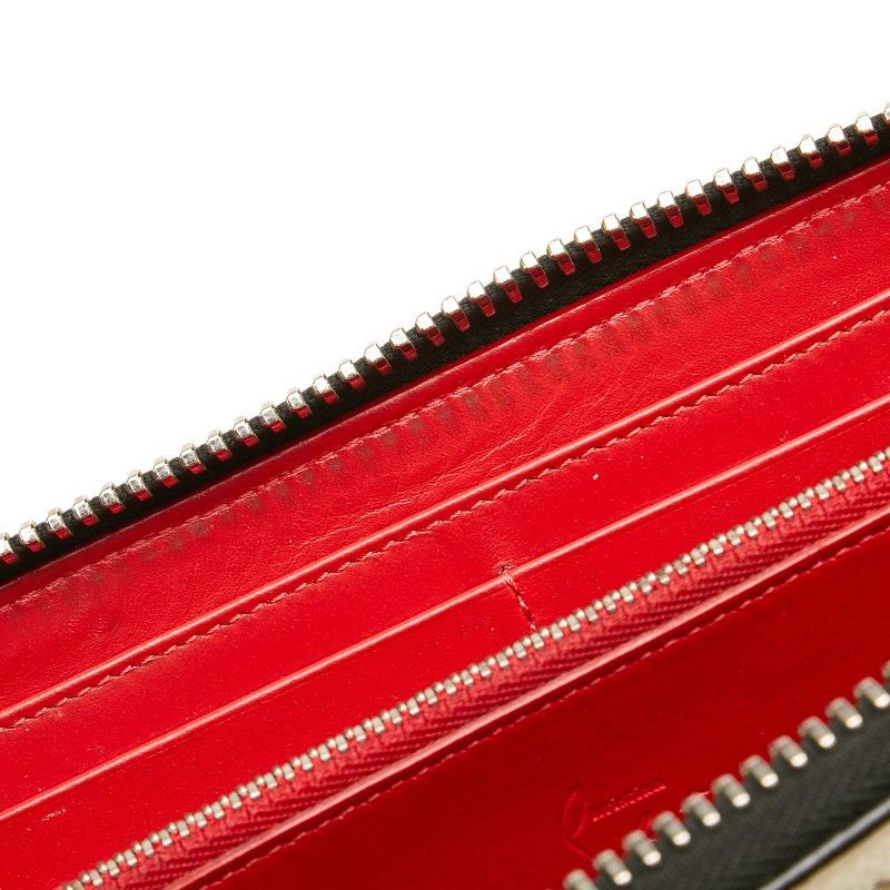 Christian Louboutin Christian Louboutin Christian Louboutin White Leather Studded Long Wallet Leather Long Wallet in Very Good Condition Size ONE SIZE - 7 Thumbnail