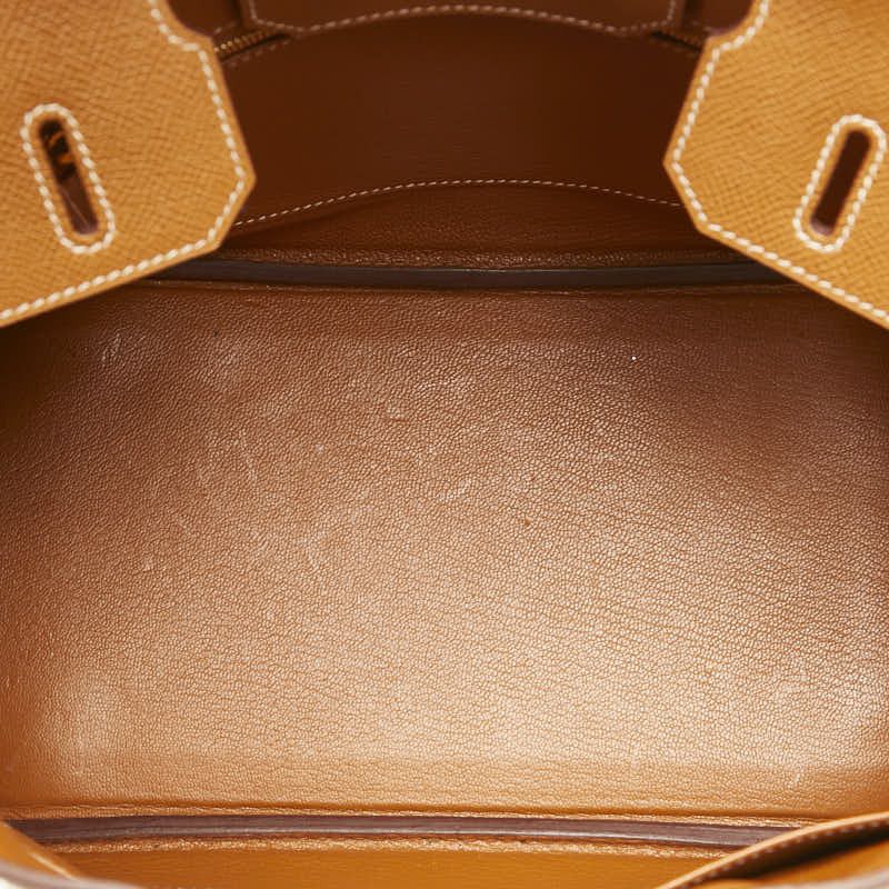 Hermes Hermes Hermes Birkin 30 Handbag Gold Brown Leather Handbag in Very Good Condition Size ONE SIZE - 5 Thumbnail