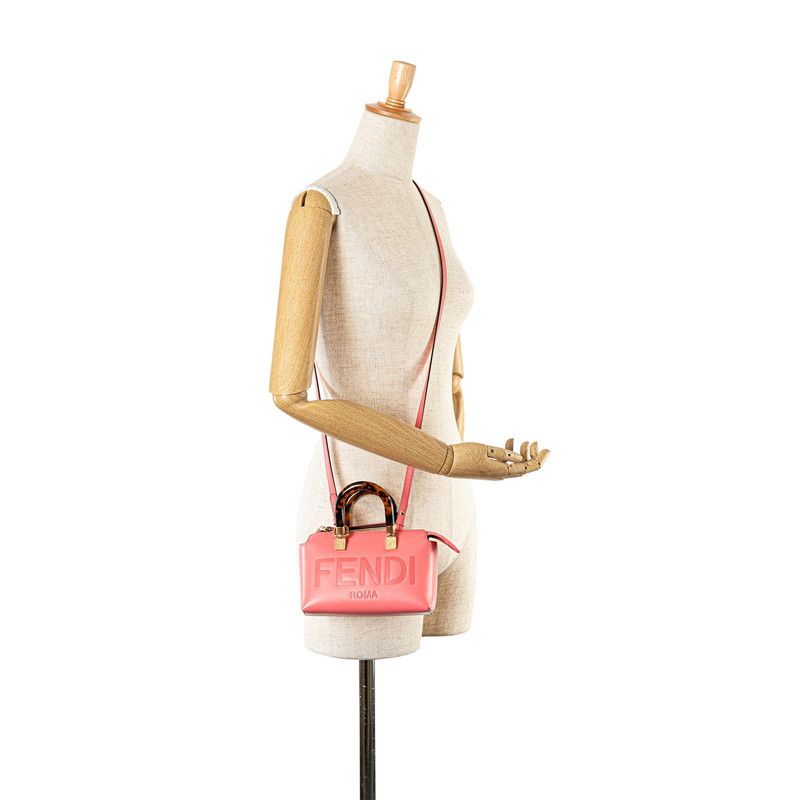Fendi Fendi Fendi By The Way Mini Handbag 2WAY 8BS067 Pink Calf Leather Leather Handbag 8BS067 in Excellent Condition Size ONE SIZE - 10 Thumbnail