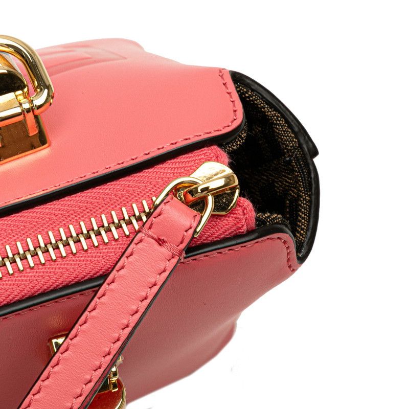 Fendi Fendi Fendi By The Way Mini Handbag 2WAY 8BS067 Pink Calf Leather Leather Handbag 8BS067 in Excellent Condition Size ONE SIZE - 6 Thumbnail