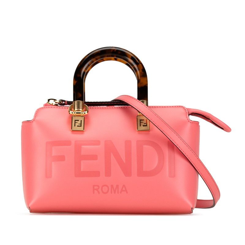 Fendi Fendi Fendi By The Way Mini Handbag 2WAY 8BS067 Pink Calf Leather Leather Handbag 8BS067 in Excellent Condition Size ONE SIZE - 2 Thumbnail