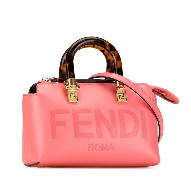Fendi Fendi Fendi By The Way Mini Handbag 2WAY 8BS067 Pink Calf Leather Leather Handbag 8BS067 in Excellent Condition Size ONE SIZE - 3 Thumbnail