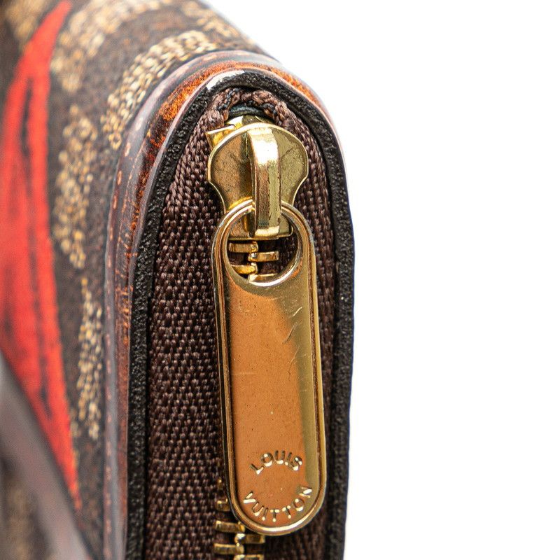 Louis Vuitton Louis Vuitton Louis Vuitton Damier Zippy Coin Purse M52745 Brown PVC Leather Canvas Coin Case M52745 in Very Good Condition Size ONE SIZE - 5 Thumbnail