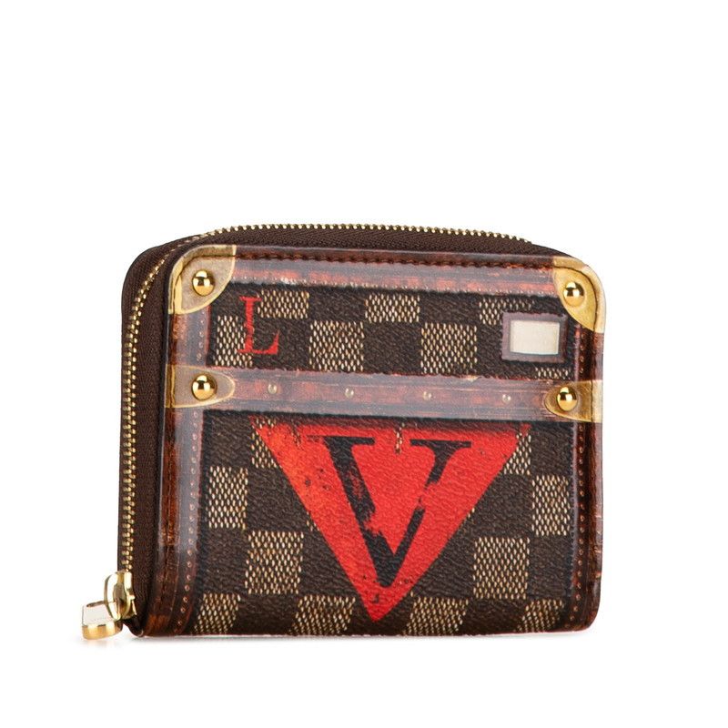Louis Vuitton Louis Vuitton Louis Vuitton Damier Zippy Coin Purse M52745 Brown PVC Leather Canvas Coin Case M52745 in Very Good Condition Size ONE SIZE - 2 Thumbnail