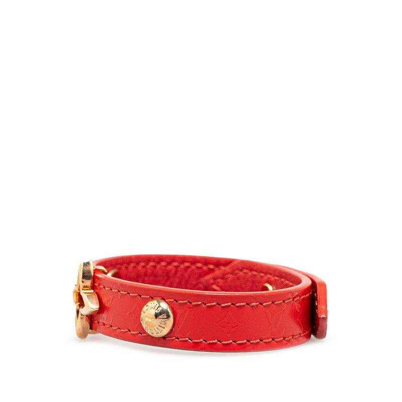 Louis Vuitton Louis Vuitton Louis Vuitton Monogram Flower Leather Bracelet M6535 Leather Bracelet M6535 in Very Good Condition Size ONE SIZE - 2 Thumbnail