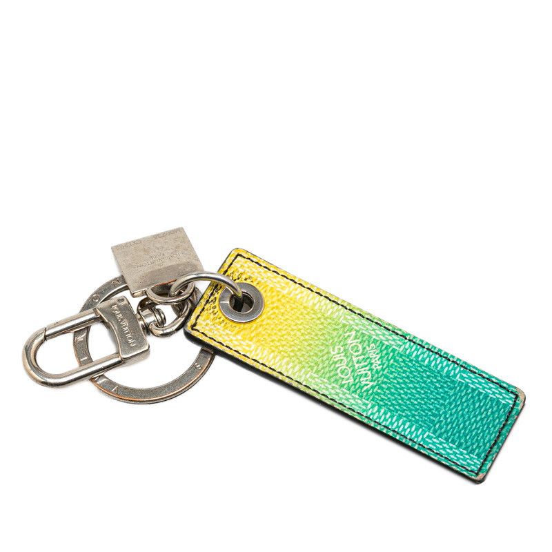 Louis Vuitton Louis Vuitton Louis Vuitton Damier Stripe Gradient Charm Key Holder M00736 Canvas Key Holder M00736 in Very Good Condition Size ONE SIZE - 2 Thumbnail