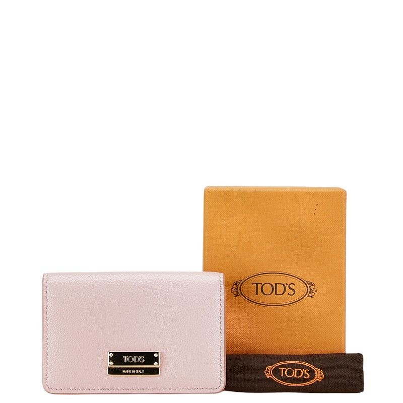 Tod's Tod's Tod's Pink Leather Compact Bifold Wallet Leather Short Wallet in Very Good Condition Size ONE SIZE - 9 Thumbnail