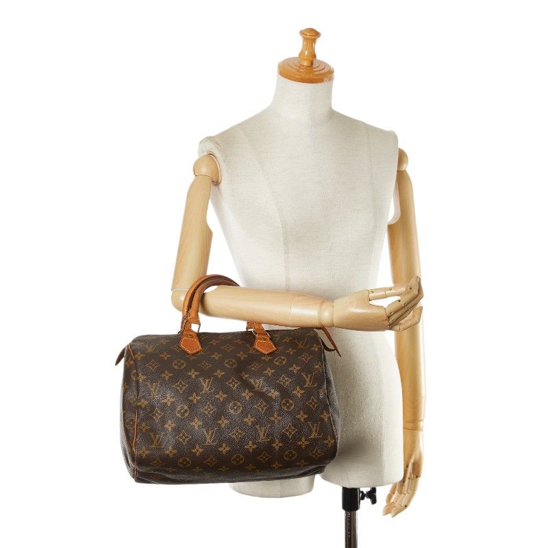 Louis Vuitton Louis Vuitton Louis Vuitton Monogram Speedy 30 Handbag M41526 Brown PVC Leather Canvas Handbag M41526 in Good Condition Size ONE SIZE - 11 Thumbnail