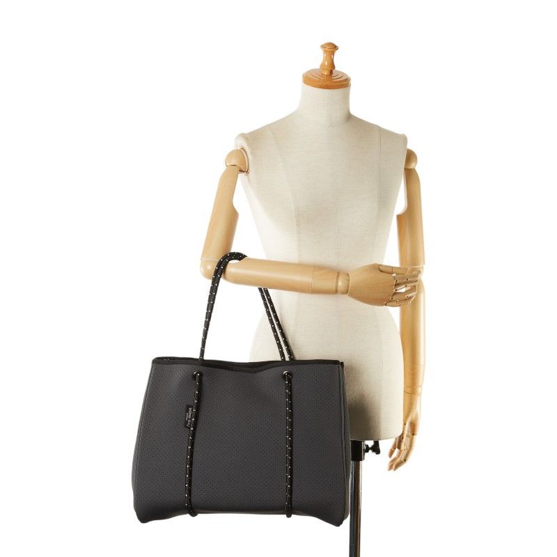 Other Other Willow Bay Neoprene Tote Bag Gray Black Plastic Tote Bag in Great Condition Size ONE SIZE - 9 Thumbnail