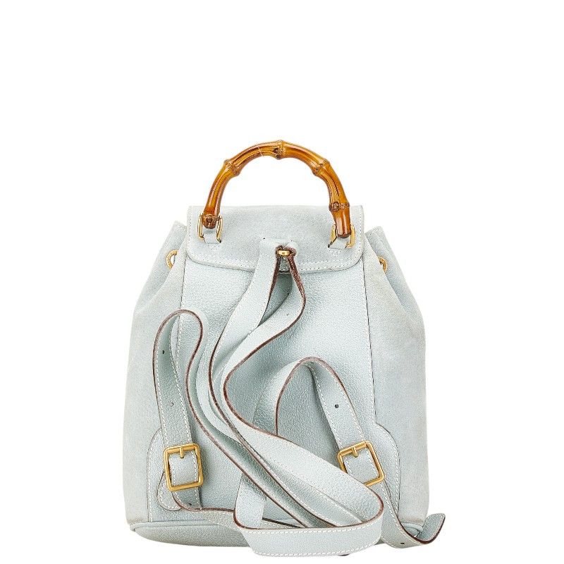 Gucci Gucci Gucci Suede Leather Bamboo Backpack 00320580030 Leather Backpack 00320580030 in Very Good Condition Size ONE SIZE - 3 Thumbnail