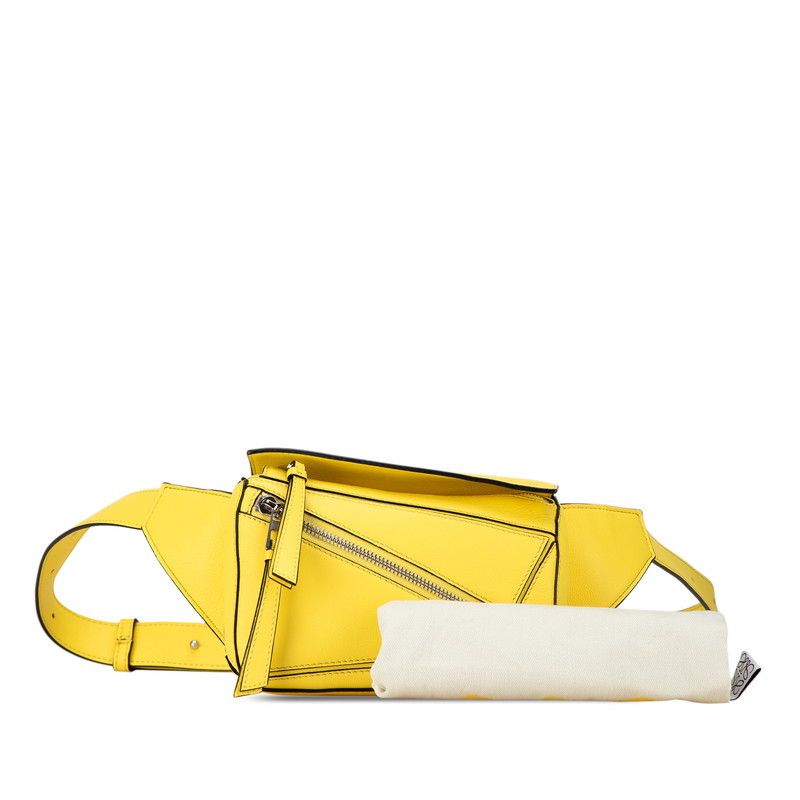 Loewe Loewe Loewe Leather Puzzle Mini Waist Bag Lemon Yellow Leather Belt Bag in Great Condition Size ONE SIZE - 9 Thumbnail
