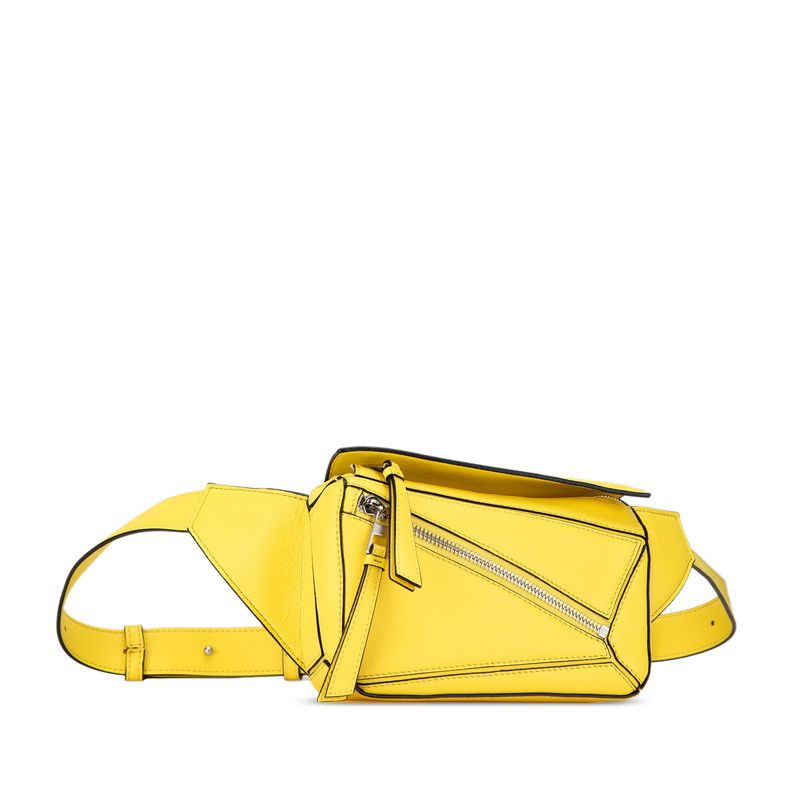 Loewe Loewe Loewe Leather Puzzle Mini Waist Bag Lemon Yellow Leather Belt Bag in Great Condition Size ONE SIZE - 2 Thumbnail
