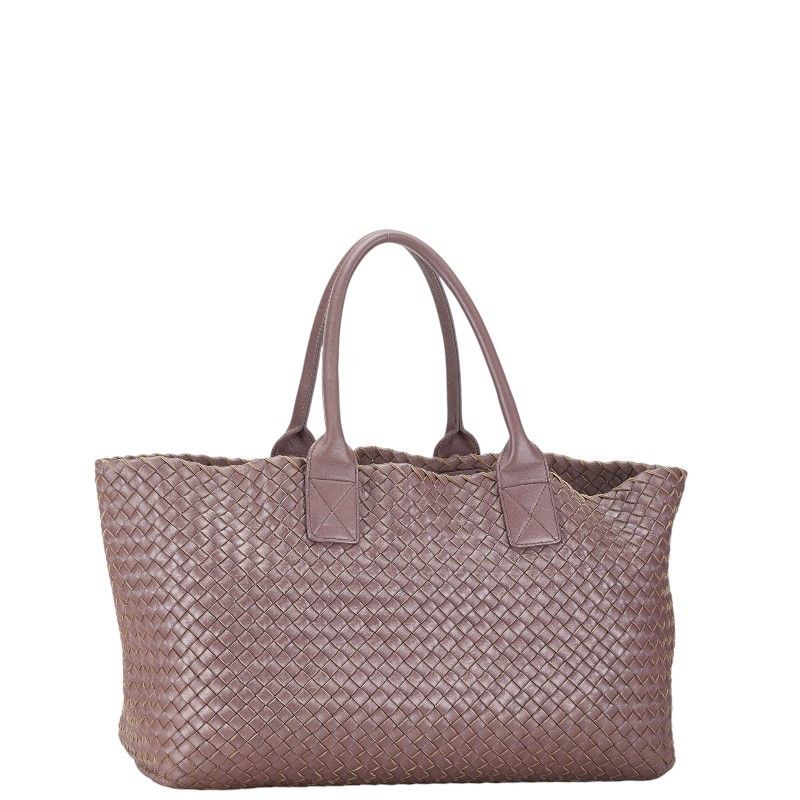 Bottega Veneta Bottega Veneta Bottega Veneta Intrecciato Leather Tote Bag Purple Leather Tote Bag in Very Good Condition Size ONE SIZE - 3 Thumbnail