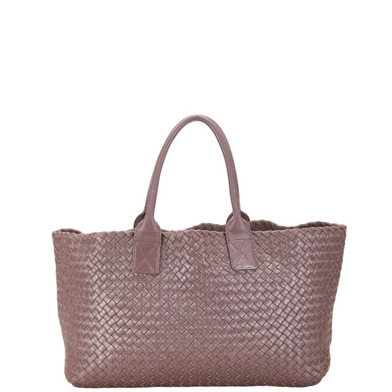 Bottega Veneta Bottega Veneta Bottega Veneta Intrecciato Leather Tote Bag Purple Leather Tote Bag in Very Good Condition Size ONE SIZE - 4 Thumbnail