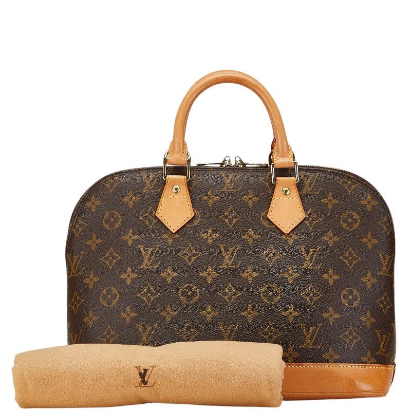 Louis Vuitton Louis Vuitton Louis Vuitton Monogram Alma PM Handbag M51130 Brown PVC Leather Canvas Handbag M51130 in Very Good Condition Size ONE SIZE - 9 Thumbnail