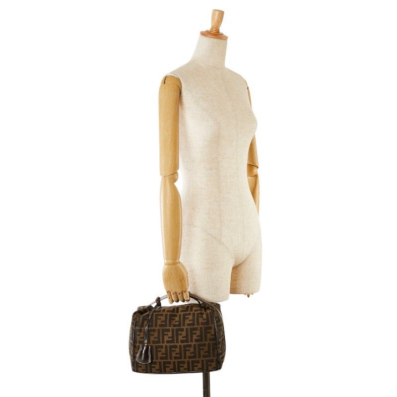 Fendi Fendi Fendi Zucca Vanity Bag Canvas Leather Brown Canvas Handbag in Very Good Condition Size ONE SIZE - 15 Thumbnail