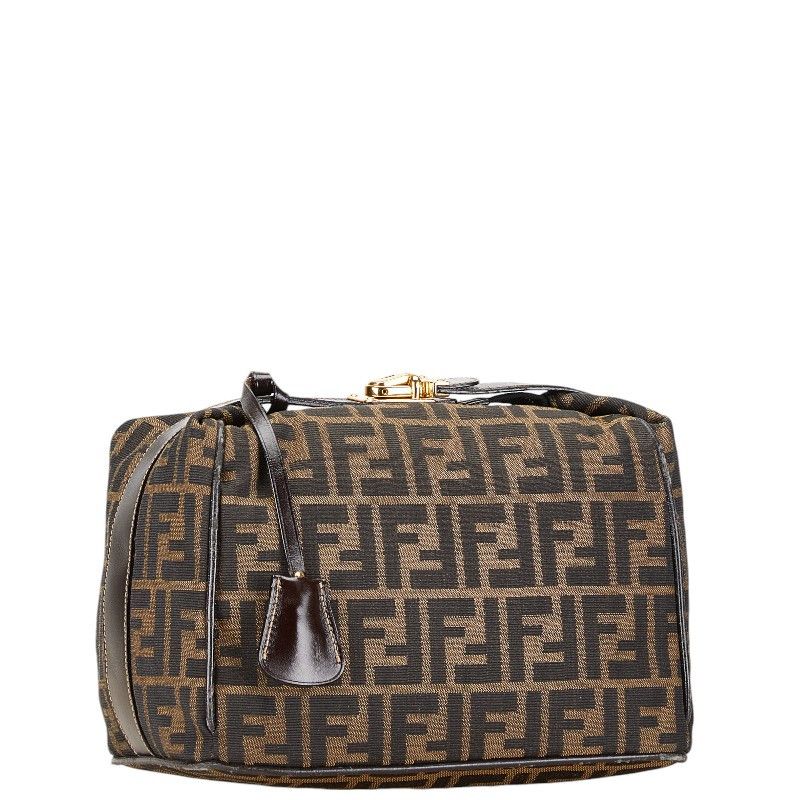 Fendi Fendi Fendi Zucca Vanity Bag Canvas Leather Brown Canvas Handbag in Very Good Condition Size ONE SIZE - 2 Thumbnail