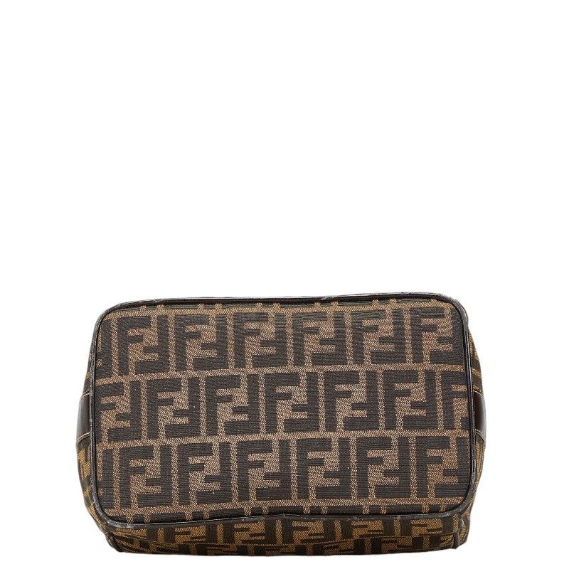 Fendi Fendi Fendi Zucca Vanity Bag Canvas Leather Brown Canvas Handbag in Very Good Condition Size ONE SIZE - 4 Thumbnail