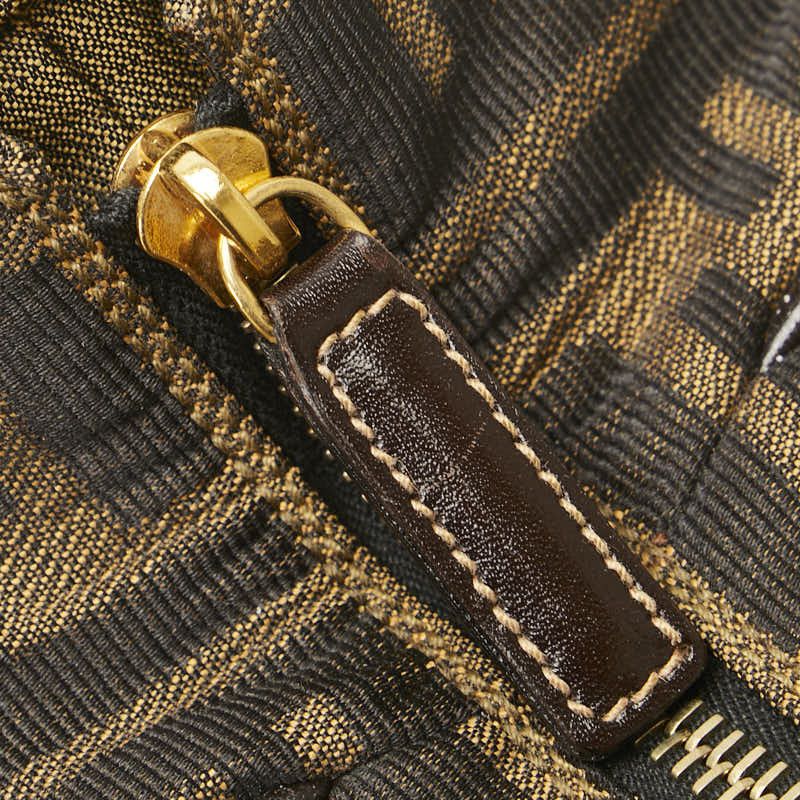 Fendi Fendi Fendi Zucca Vanity Bag Canvas Leather Brown Canvas Handbag in Very Good Condition Size ONE SIZE - 10 Thumbnail