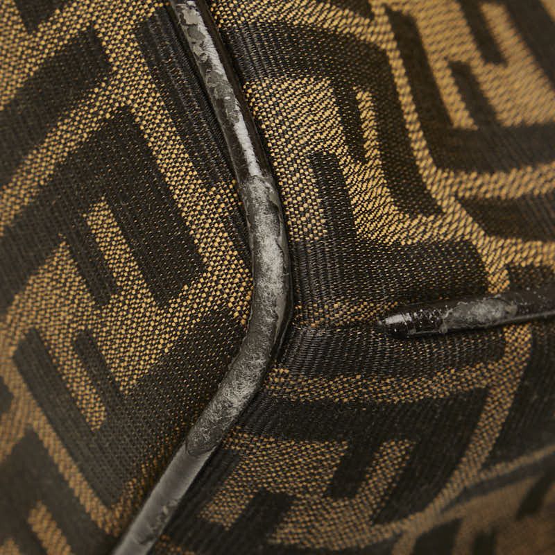 Fendi Fendi Fendi Zucca Vanity Bag Canvas Leather Brown Canvas Handbag in Very Good Condition Size ONE SIZE - 8 Thumbnail