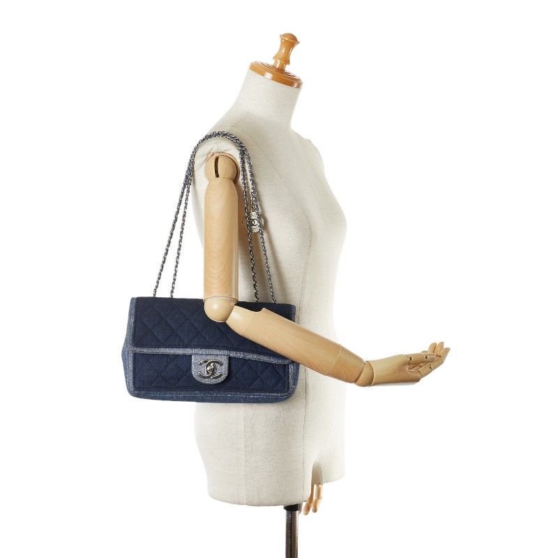 Chanel Chanel Chanel Matelasse 25 Denim Chain Shoulder Bag Denim Shoulder Bag 19xxxx in Very Good Condition Size ONE SIZE - 11 Thumbnail