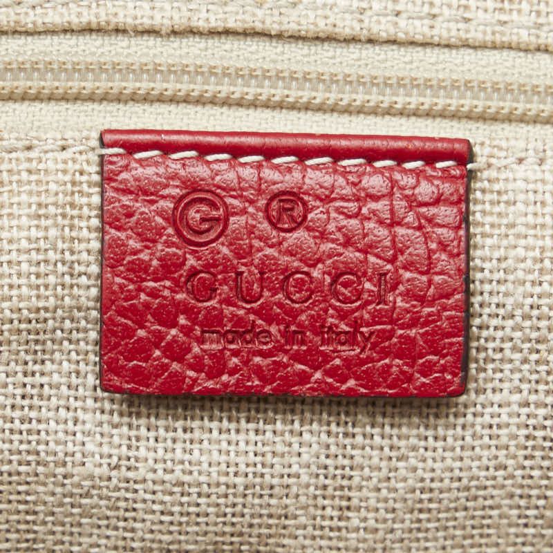 Gucci Gucci Gucci Leather Interlocking G Handbag 2WAY 449659 Red Leather Handbag 449659 in Very Good Condition Size ONE SIZE - 10 Thumbnail