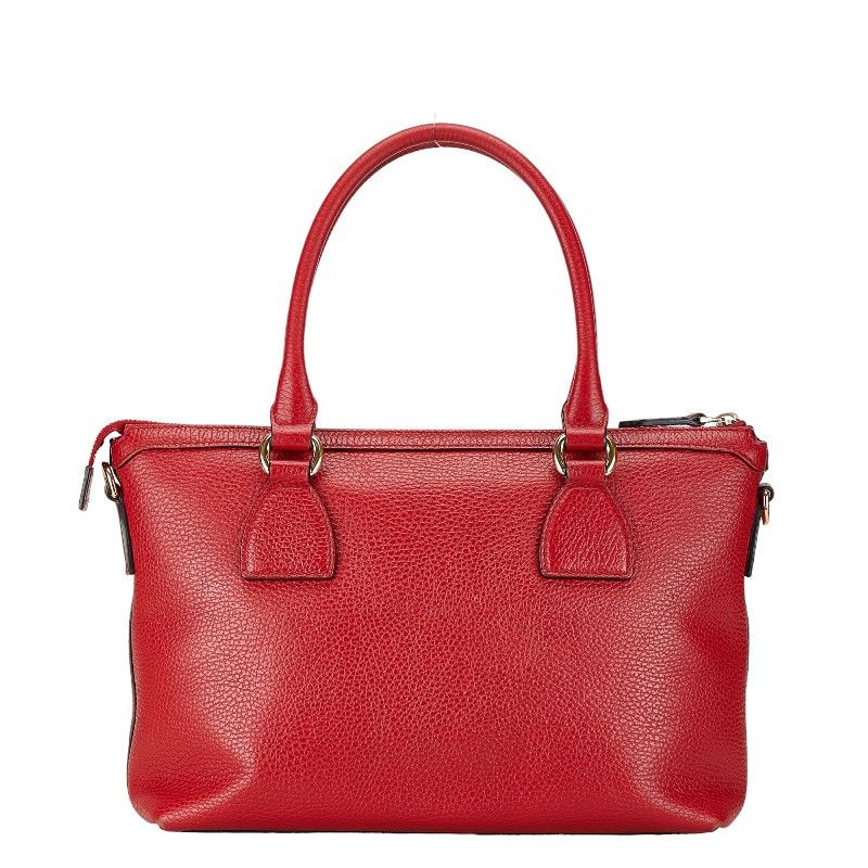 Gucci Gucci Gucci Leather Interlocking G Handbag 2WAY 449659 Red Leather Handbag 449659 in Very Good Condition Size ONE SIZE - 4 Thumbnail