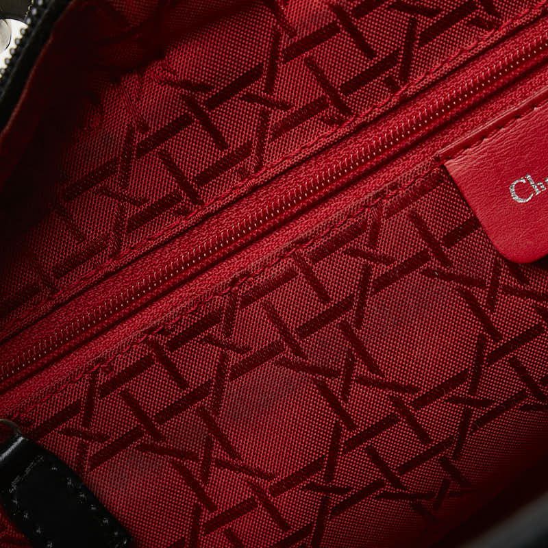 Dior Dior Dior Lady Dior Canvas Leather Handbag Canvas Handbag in Good Condition Size ONE SIZE - 6 Thumbnail