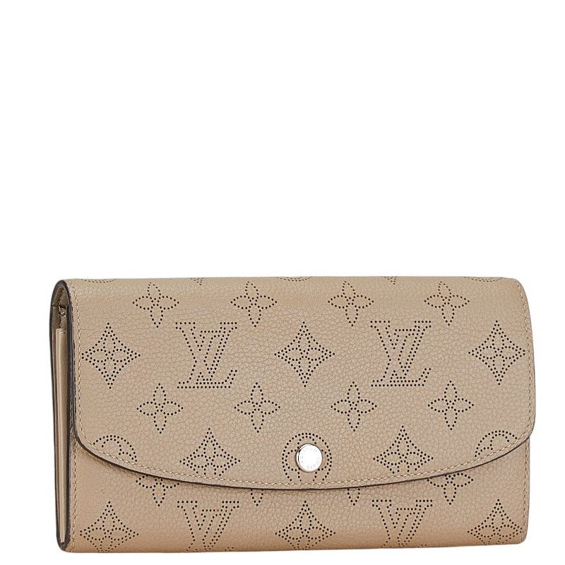 Louis Vuitton Louis Vuitton Louis Vuitton Monogram Mahina Iris Long Wallet M60144 Beige Leather Leather Long Wallet M60144 in Very Good Condition Size ONE SIZE - 2 Thumbnail