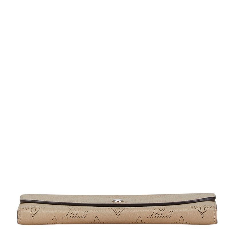 Louis Vuitton Louis Vuitton Louis Vuitton Monogram Mahina Iris Long Wallet M60144 Beige Leather Leather Long Wallet M60144 in Very Good Condition Size ONE SIZE - 4 Thumbnail