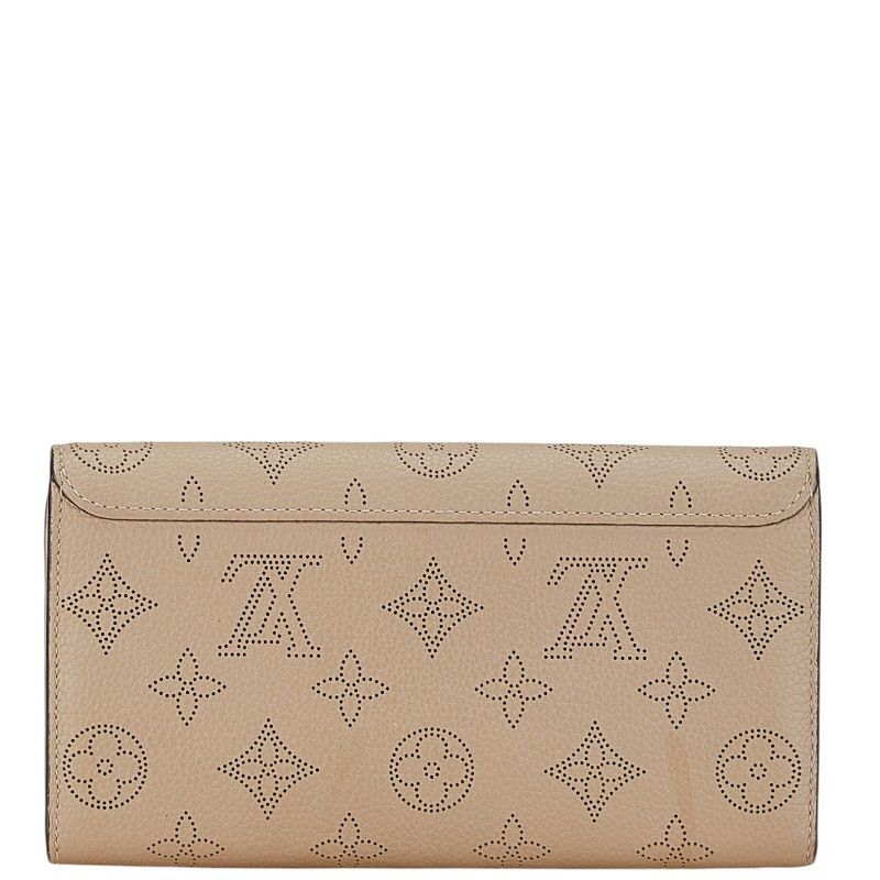 Louis Vuitton Louis Vuitton Louis Vuitton Monogram Mahina Iris Long Wallet M60144 Beige Leather Leather Long Wallet M60144 in Very Good Condition Size ONE SIZE - 3 Thumbnail