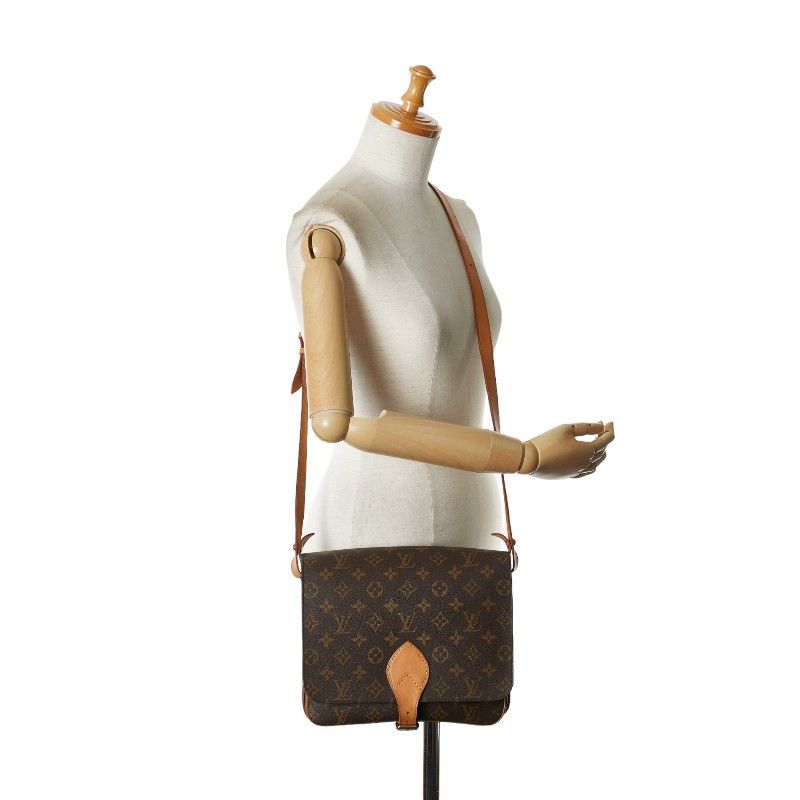 Louis Vuitton Louis Vuitton Louis Vuitton Monogram Cartouchiere GM Shoulder Bag M51252 Brown PVC Leather Canvas Crossbody Bag M51252 in Very Good Condition Size ONE SIZE - 13 Thumbnail