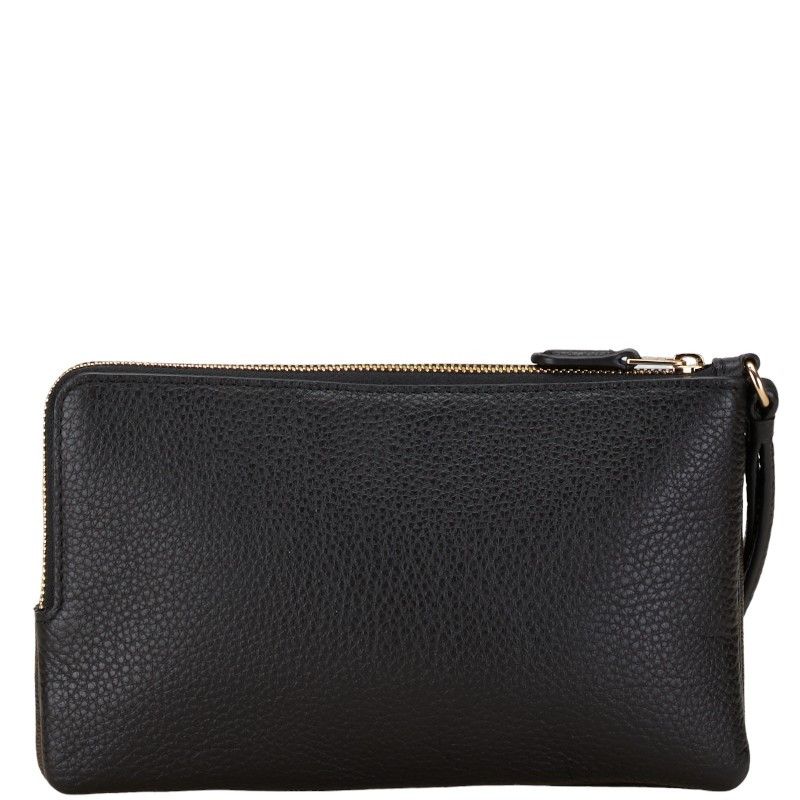 Coach Coach Coach Signature Double Zip Long Wallet C5576 Brown Black PVC Leather Canvas Long Wallet C5576 in Very Good Condition Size ONE SIZE - 3 Thumbnail