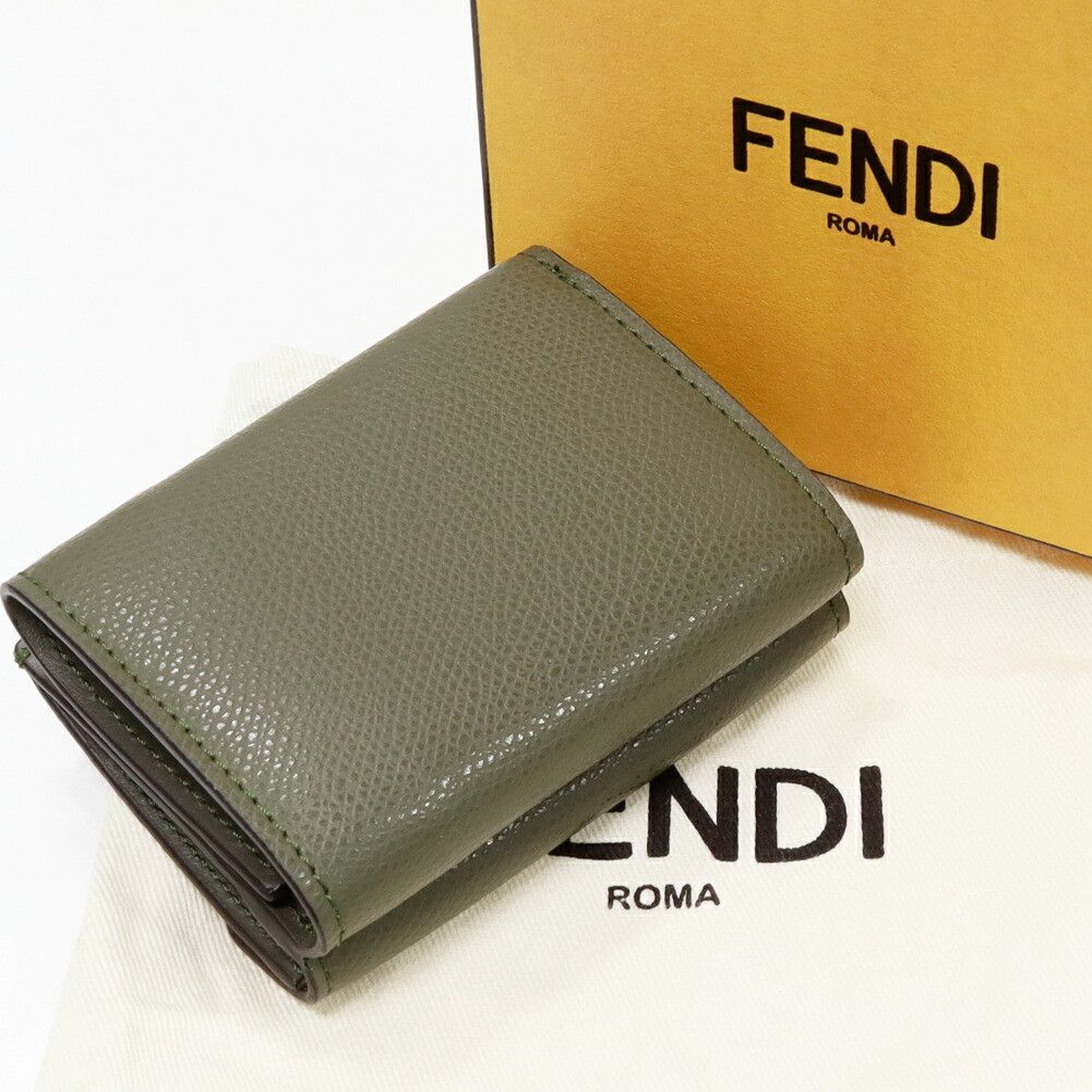 Fendi Fendi Fendi Calfskin Trifold Wallet with Coin Pocket 8M0395 A18B F14QC Leather Short Wallet 8M0395 A18B F14QC in Pristine Condition Size ONE SIZE - 2 Thumbnail