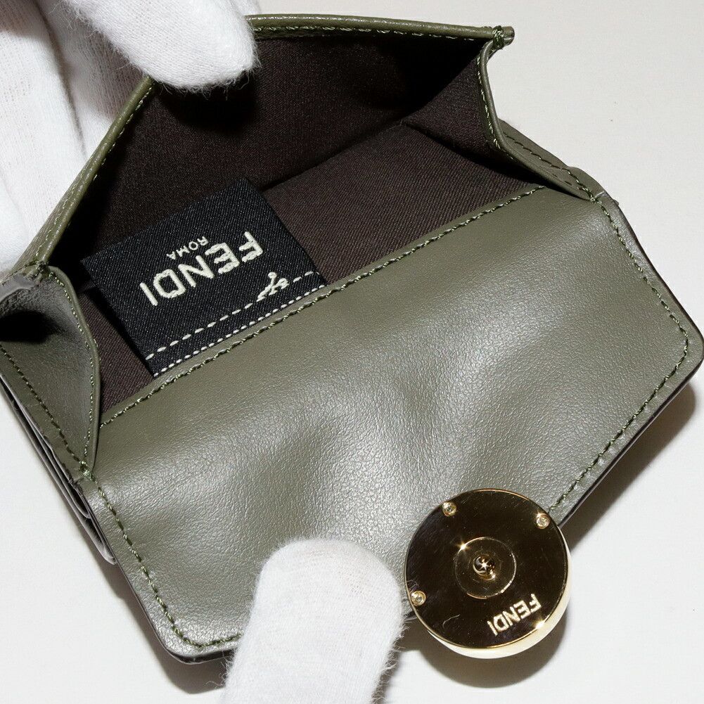 Fendi Fendi Fendi Calfskin Trifold Wallet with Coin Pocket 8M0395 A18B F14QC Leather Short Wallet 8M0395 A18B F14QC in Pristine Condition Size ONE SIZE - 4 Thumbnail