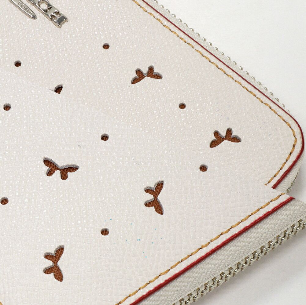 Coach Coach Coach Butterfly Punching Calf Ivory Long Wallet F59059 Leather Long Wallet F59059 in Pristine Condition Size ONE SIZE - 4 Thumbnail