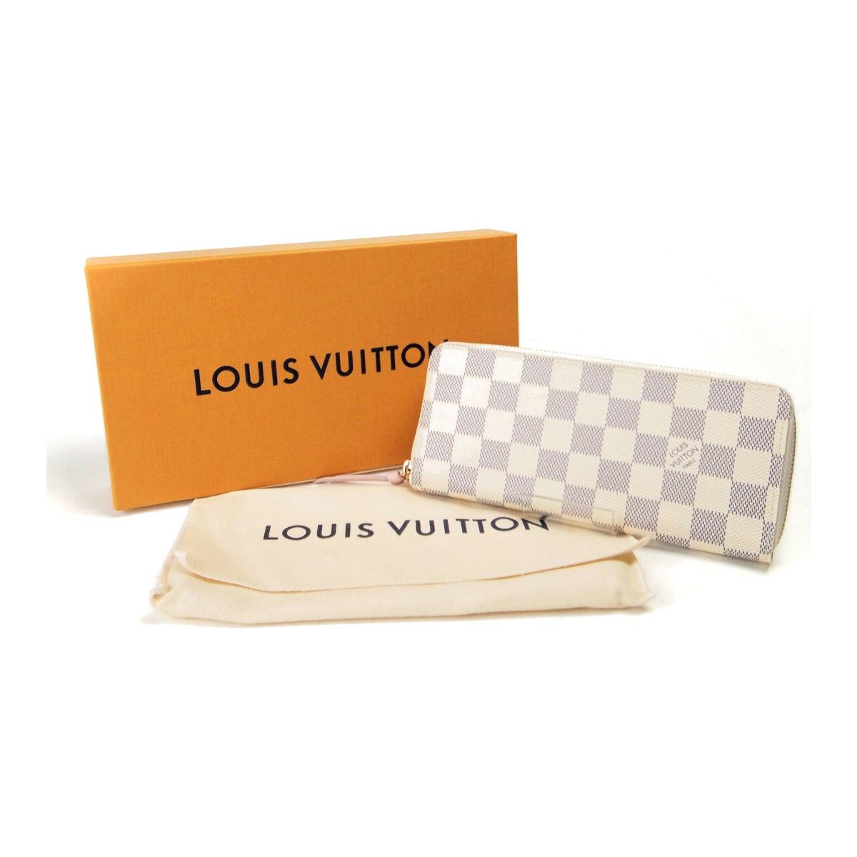 Louis Vuitton Louis Vuitton Louis Vuitton Portefeuille Clemence Damier Azur Long Wallet Canvas Long Wallet N61264 DUTY FREE for USA Size ONE SIZE - 7 Thumbnail