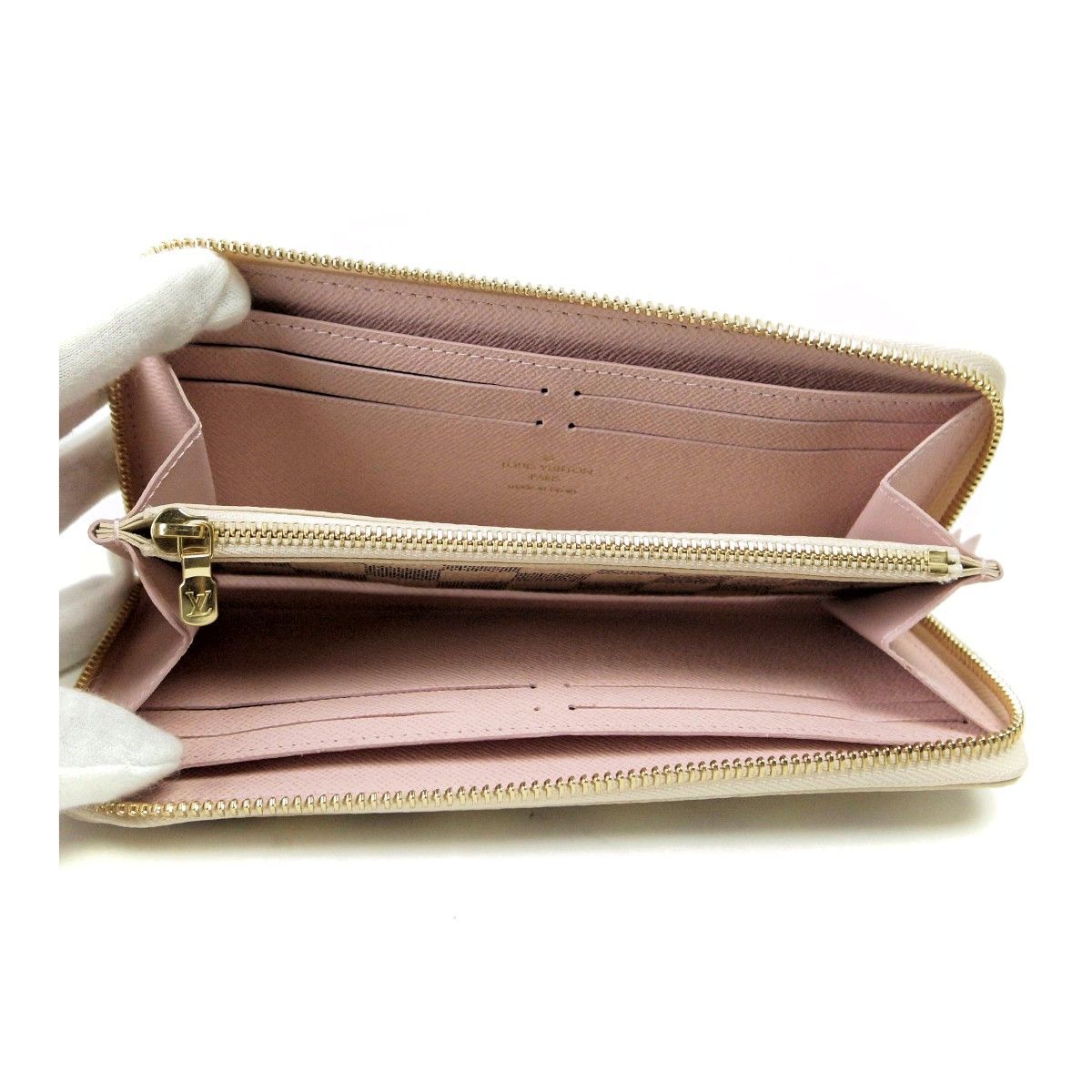 Louis Vuitton Louis Vuitton Louis Vuitton Portefeuille Clemence Damier Azur Long Wallet Canvas Long Wallet N61264 DUTY FREE for USA Size ONE SIZE - 3 Thumbnail