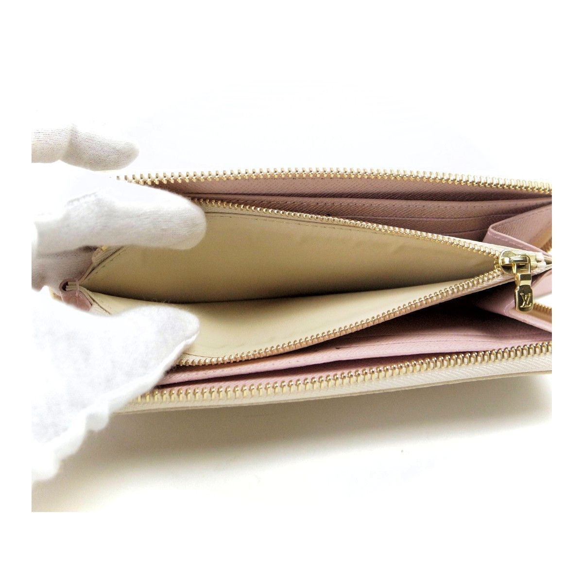 Louis Vuitton Louis Vuitton Louis Vuitton Portefeuille Clemence Damier Azur Long Wallet Canvas Long Wallet N61264 DUTY FREE for USA Size ONE SIZE - 5 Thumbnail