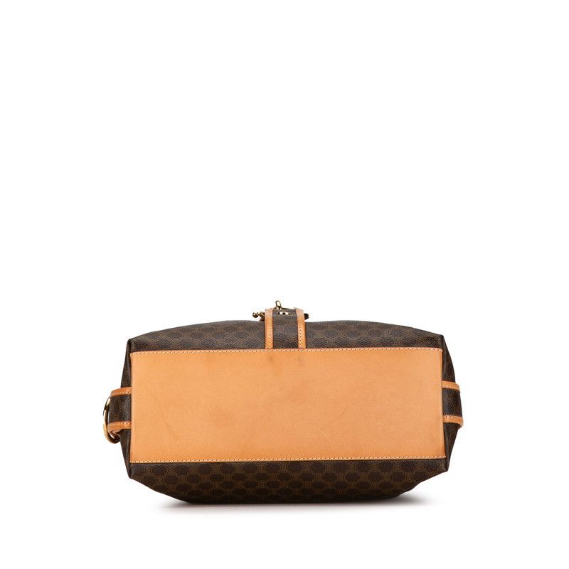 Celine Celine Celine Macadam Brown PVC Leather Shoulder Bag Canvas Shoulder Bag in Great Condition Size ONE SIZE - 4 Thumbnail