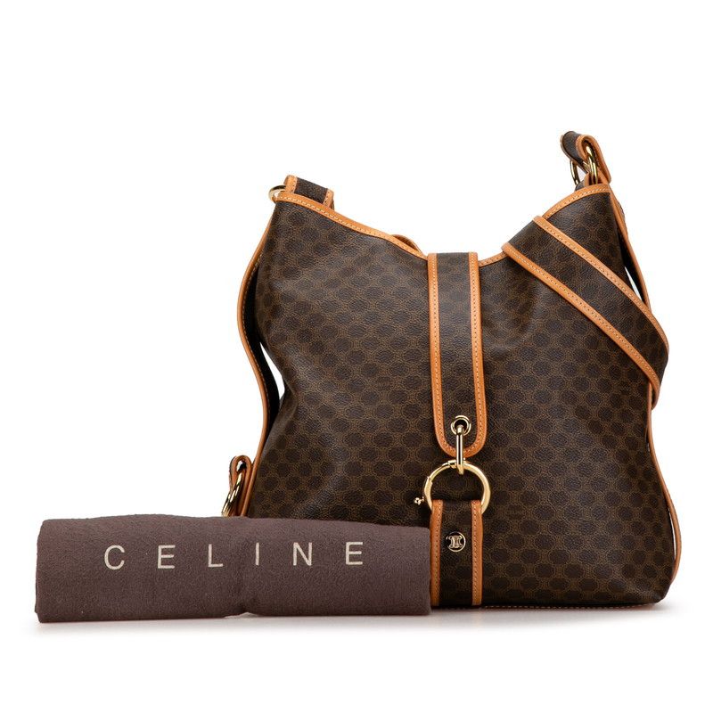 Celine Celine Celine Macadam Brown PVC Leather Shoulder Bag Canvas Shoulder Bag in Great Condition Size ONE SIZE - 9 Thumbnail